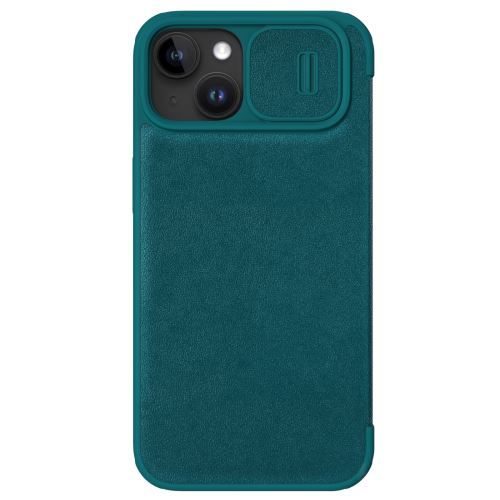 Nillkin Qin Book PRO Plain Leather puzdro pre Apple iPhone 15 Exuberant Green