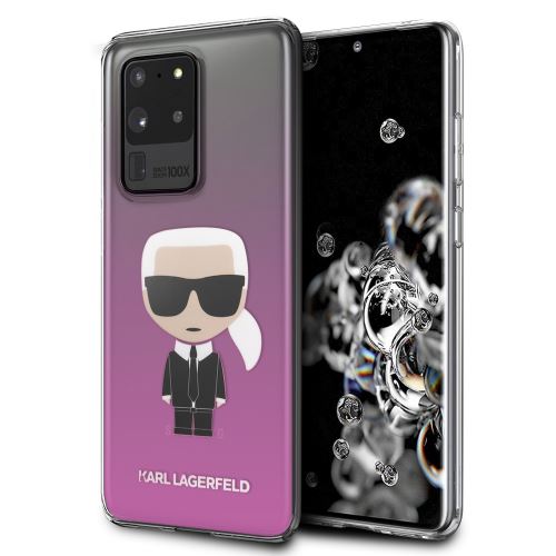 Karl Lagerfeld Degrade kryt pre Samsung Galaxy S20 Ultra Pink
