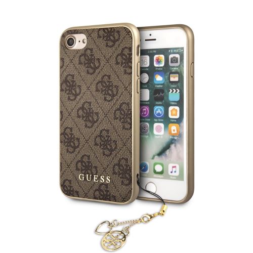 Guess 4G Charms Zadní Kryt pre iPhone 7/8 Brown
