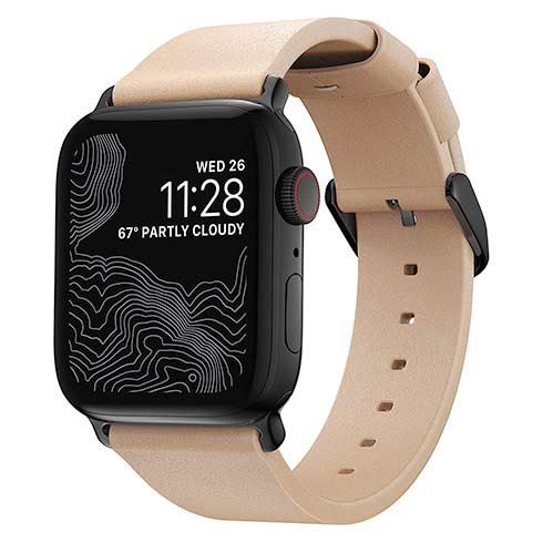 Nomad kožený remienok pre Apple Watch 38/40/41 mm - Modern Natural/Black Hardware