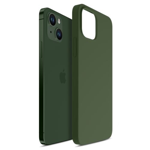 3mk ochranný kryt Hardy Silicone MagCase pre Apple iPhone 13, zelená