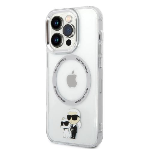 Karl Lagerfeld MagSafe Kompatibilní Kryt IML Karl and Choupette NFT pre iPhone 13 Pro Tran