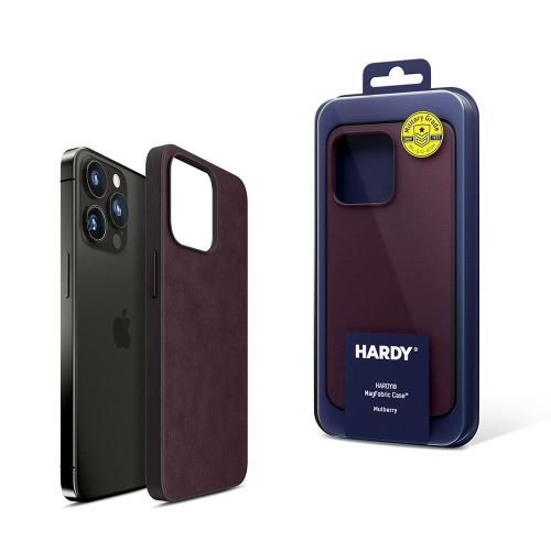 3mk ochranný kryt HARDY MagFabric Case pre Apple iPhone 15 Pro, Mulberry