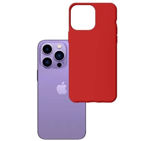 3mk ochranný kryt Matt Case pre Apple iPhone 14 Pro Max, strawberry/červená