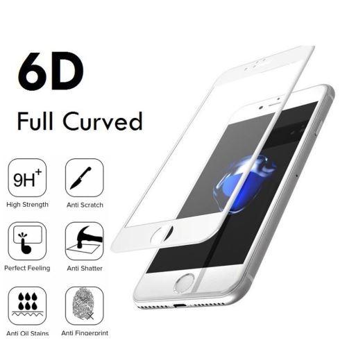 Apple iPhone 6,6S 6D tvrdené sklo biele