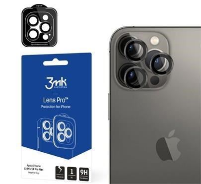 3mk ochrana kamery Lens Pro pre Apple iPhone 15 Pro Max, Graphite