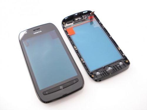 Nokia Lumia 710 Black predný kryt vrátane dotykovej dosky