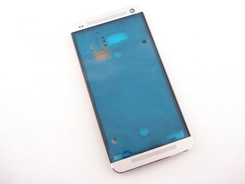 HTC One Dual SIM predný kryt stríbrný