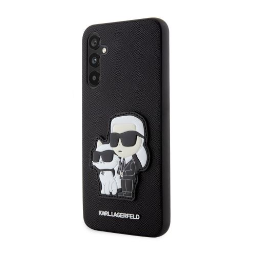 Karl Lagerfeld PU Saffiano Karl and Choupette NFT Zadní Kryt pre Samsung Galaxy A54 5G Black
