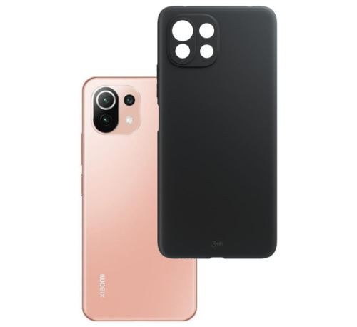 3mk ochranný kryt Matt Case pre Xiaomi Mi 11 Lite 4G/5G / Mi 11 Lite 5G NE, černá