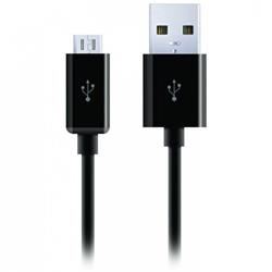 Nabíjací a synchronizačný kábel Micro USB/USB, 3m, black