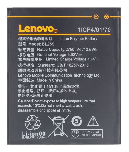 Lenovo BL259 original batéria 2750mAh Li-Pol (Bulk)
