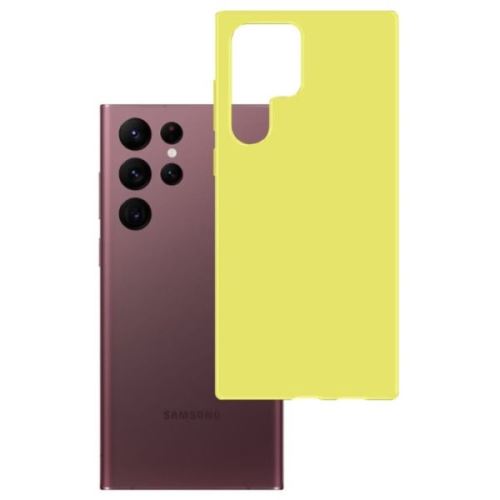 3mk ochranný kryt Matt Case pre Samsung Galaxy S22 Ultra (SM-S908) lime/žlutozelená
