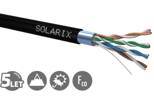 Venkovní inst. kabel Solarix CAT5e FTP PE 305m/box
