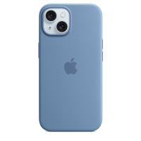 iPhone 15 Silicone Case with MS - Winter Blue