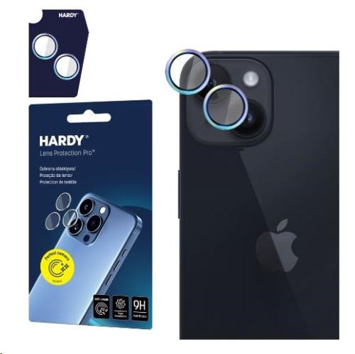 3mk ochrana kamery HARDY Lens Protection Pro pre iPhone 15/15 Plus, Rainbow