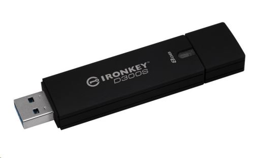 Kingston IronKey D300/8GB/USB 3.1/USB-A/Černá