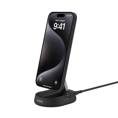 Belkin Pro Convertible Qi2, 15W stojan, čierny