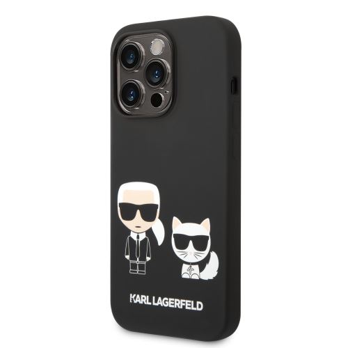 Karl Lagerfeld and Choupette Liquid Silicone Zadní Kryt pro iPhone 14 Pro