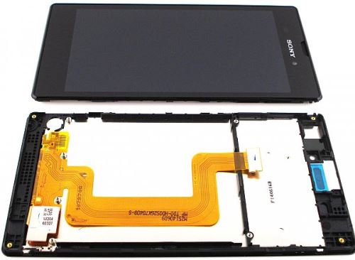 LCD displej + dotyk + predný kryt Black Sony D5102, D5103, D5106 Xperia T3