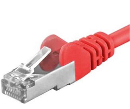 Premiumcord Patch kabel CAT6a S-FTP, RJ45-RJ45, AWG 26/7 10m, červená