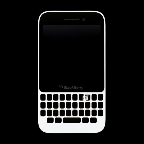 LCD displej + dotyk + predný kryt BlackBerry Q5 White