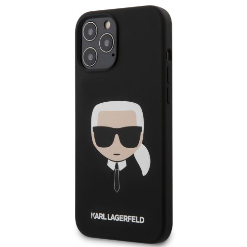 Karl Lagerfeld Head silikónový kryt pre iPhone 12 Pro Max 6.7 Black