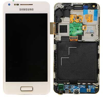 Samsung i9070 Galaxy S Advance predný kryt + LCD displej + dotyk biely