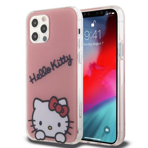 Hello Kitty IML Daydreaming Logo Zadní Kryt pre iPhone 12/12 Pro Pink