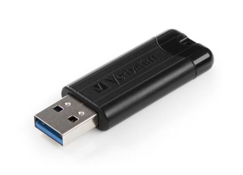 VERBATIM Flash disk 128 GB PinStripe USB 3.0, čierna