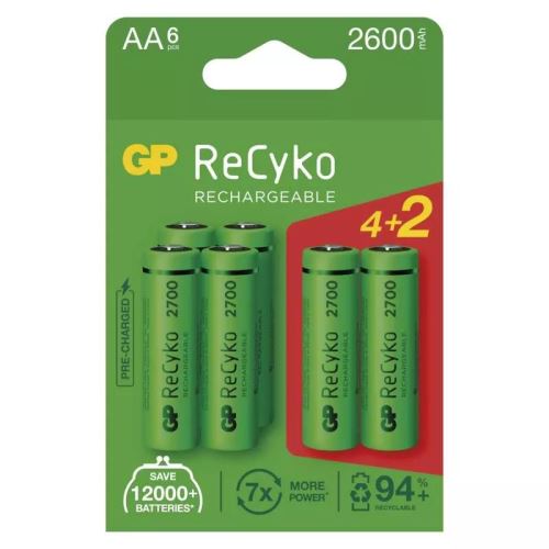 GP nabíjacia batéria ReCyko 2700 AA (HR6) 6ks