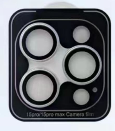 iPhone 15 Pro,15 Pro Max kamera tvrdené sklo stříbrné