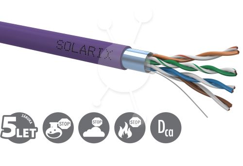 Inst.kabel Solarix CAT5E FTP LSOH 305m/box drát