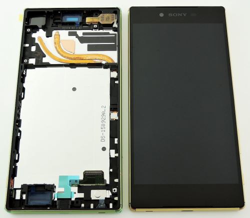 LCD displej + dotyk + predný kryt Gold Sony E6883 Xperia Z5 Premium Dual