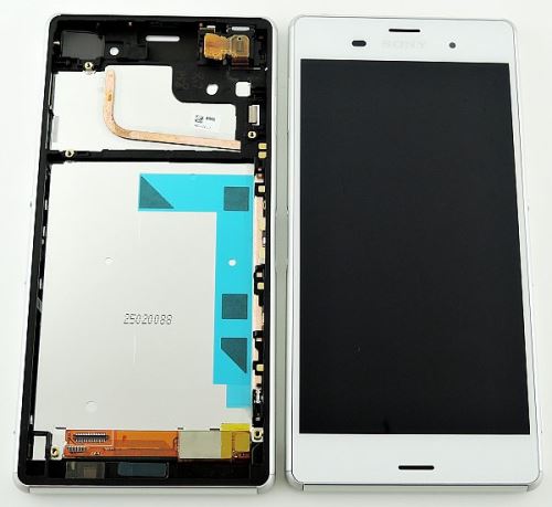 LCD displej + dotyk + predný kryt White Sony D6603, D6643, D6653 Xperia Z3