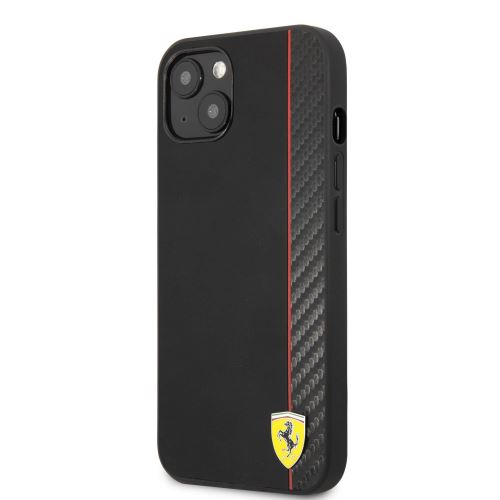Ferrari Smooth and Carbon Effect Zadní Kryt pro Apple iPhone 13 Black