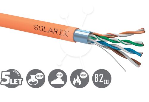 Inst.kabel Solarix CAT5E FTP LSOHFR B2ca 500m/cív.