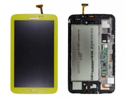 Samsung SM-T210 Galaxy Tab 3 7.0 Wi-Fi LCD displej + dotyk + predný kryt žltý (KIDS)