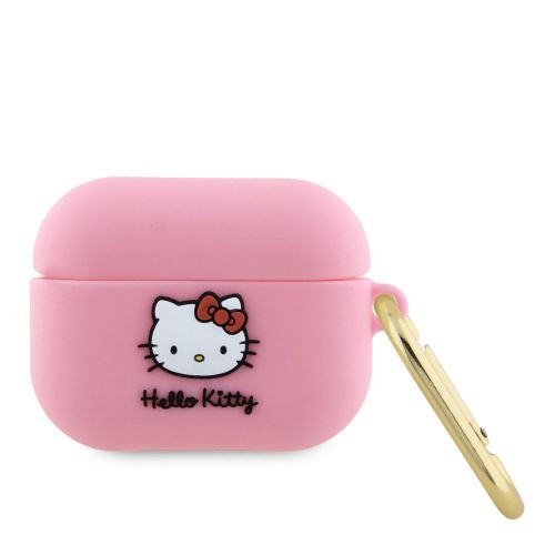 Hello Kitty Liquid Silicone 3D Kitty Head Logo puzdro pre AirPods Pro Pink