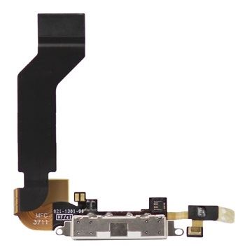 Apple iPhone 4S systémový Konektor + flex kábel White + mikrofón