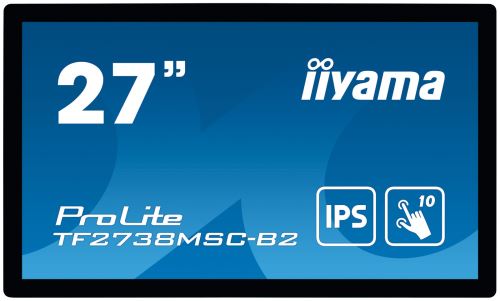 27" iiyama TF2738MSC-B2: IPS, FullHD, capacitive, 10P, 500cd/m2, DP, HDMI, DVI, 16/7, IP1X