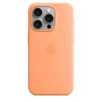 iPhone 15 Pro Silicone Case with MS - Orange Sorbet