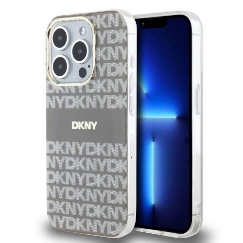 DKNY PC/TPU Repeat Pattern Tonal Stripe Magsafe Zadní Kryt pre iPhone 15 Pro