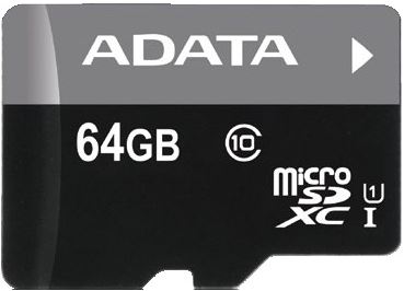 Adata/micro SD/64GB/50MBps/UHS-I U1 / Class 10/+ Adaptér