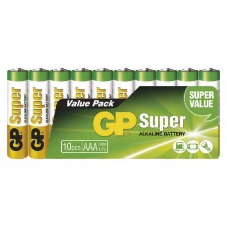 GP alkalická batéria SUPER AAA (LR03) 10ks