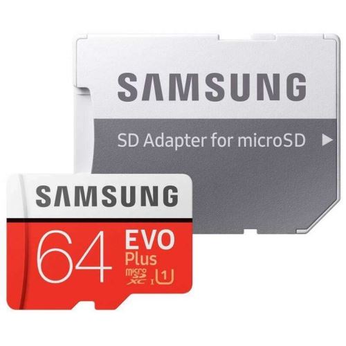 microSDXC 64GB EVO Plus Samsung Class 10 vr. adaptéra