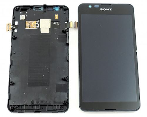 Sony E2003 E4g LCD displej + dotyk + predný kryt Black