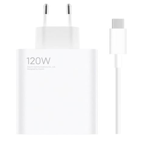 Xiaomi MDY-13-EE USB-A 120W Cestovní Nabíječka + USB-C kabel White