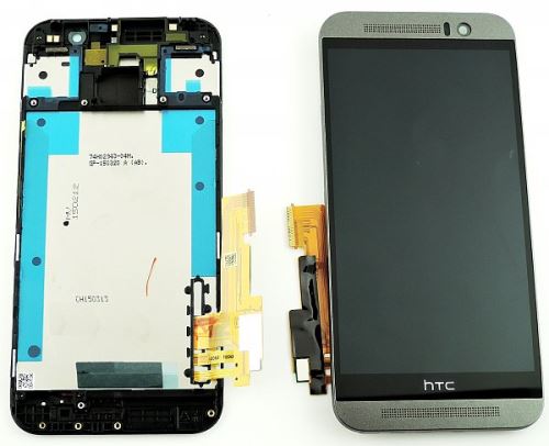 LCD displej + dotyk + predný kryt GunMetal Gray pre HTC M9 (Service Pack)