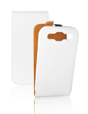ForCell kožené Flip puzdro White pre Samsung Galaxy i9300